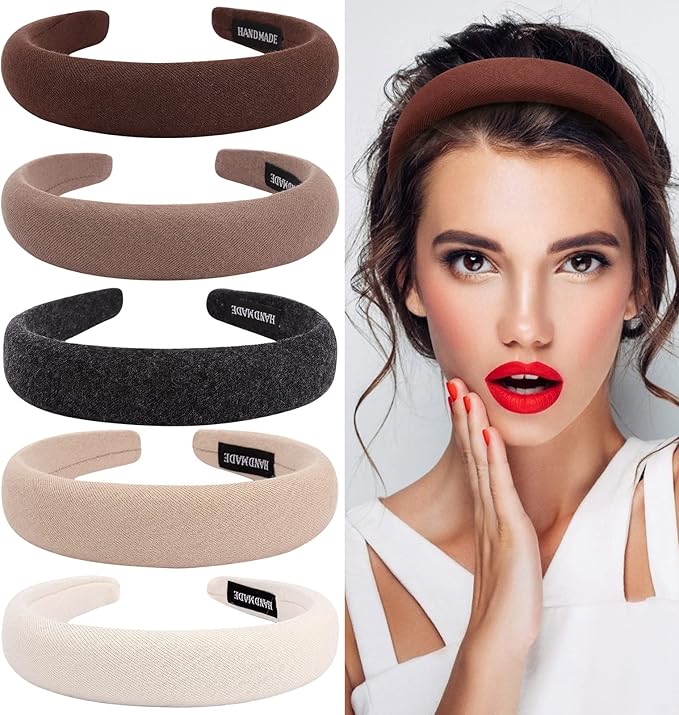 ondder 女士发箍 加厚 女孩 宽头饰 天鹅绒 女式 复古 发带 各种 90